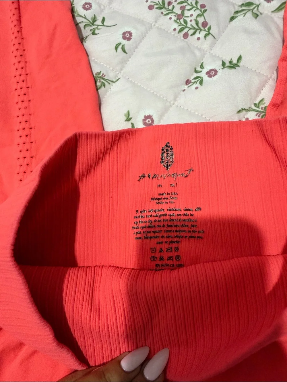 Free People coral ribbed